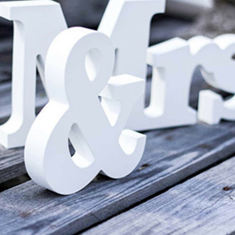 Decoratie Bruiloft Receptie Teken Mrs En Mr Houten Brief Ornament Tafel Decor AIA99