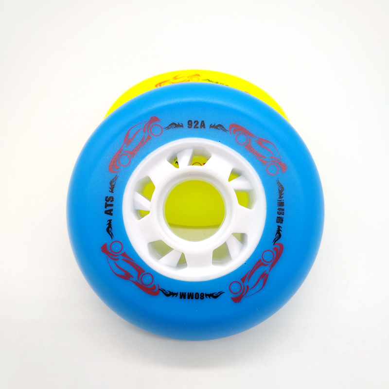 Rollrad Inline-Schlittschuh-Rad Schieberad Bremsrad 92a 72 76 80 mm Härte 92a 8 Räder/Los