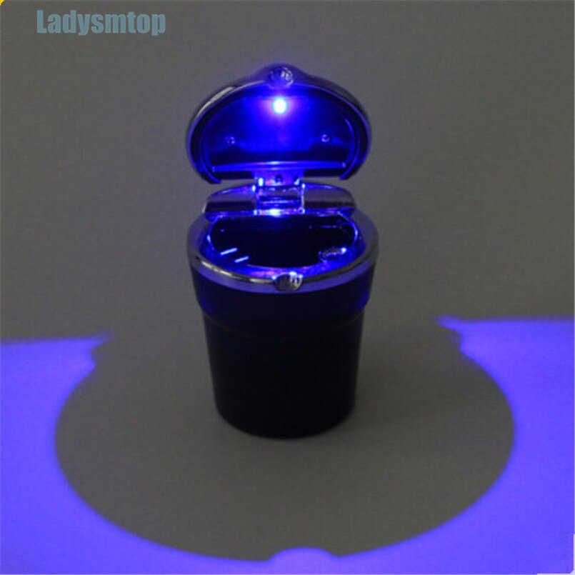 Ladysmtop Auto Asbak met LED Blauw Licht Case Voor DACIA SANDERO STEPWAY Dokker Logan Duster Lodgy
