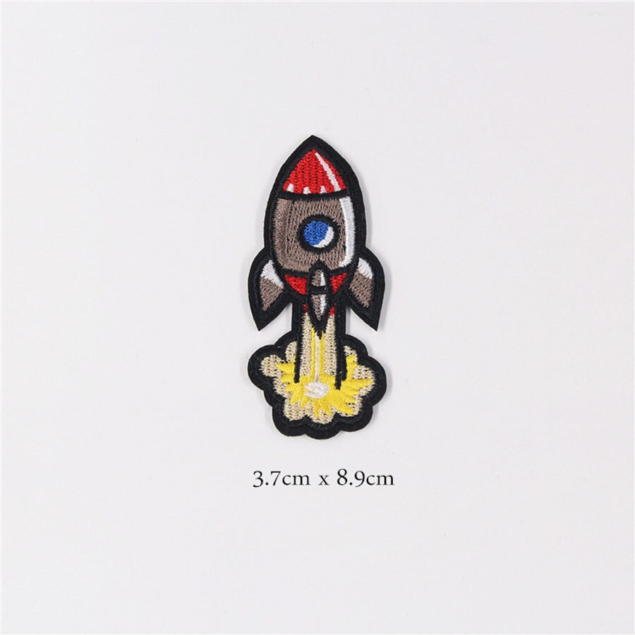 Eye Rocket Cartoon Patches Cap Schoen Ijzer Op Geborduurde Applicaties Diy Kleding Accessoires Patch Voor Kleding Stof Badges BU154: BU154N2 rocket