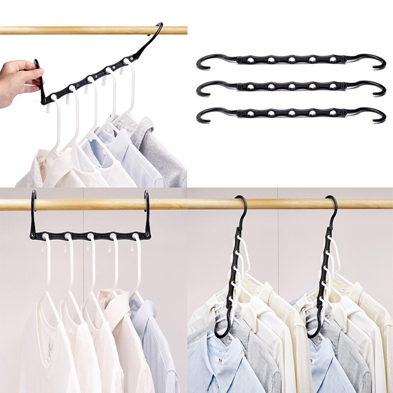 Multi-port Support Hangers Multifunctional Space-saving Hanger For Clothes Drying Rack Plastic Clothing Storage Hanging Holder