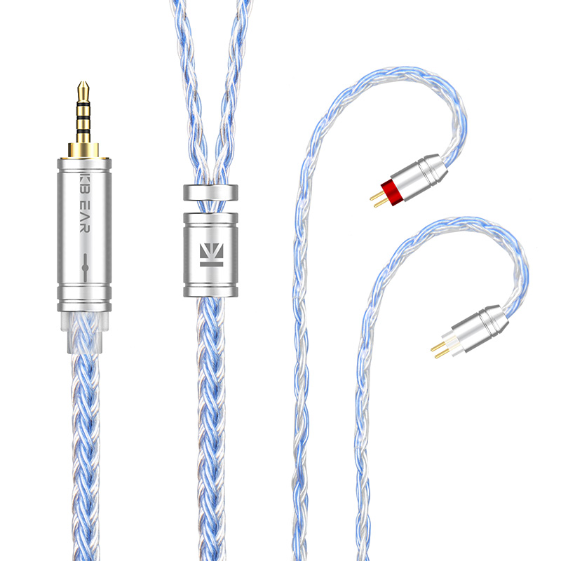 KBEAR ST16 Plus Crystal 16 Cores 2M Long Upgrade Cable 5N Single Copper Silver-plated MMCX/QDC/2PIN Connector For KS1 Star river