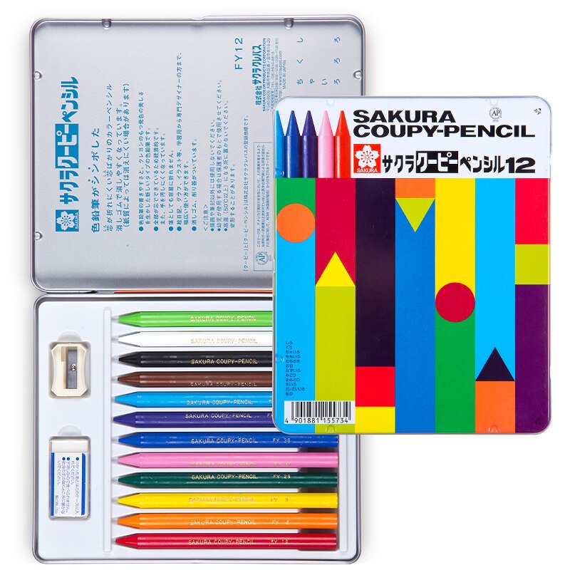 Sletbare plast farveblyanter sæt 48 farve olie pasteller børns farve farvede voks penne farverige pinde kan vaskes sikkert giftfri: 12 farver
