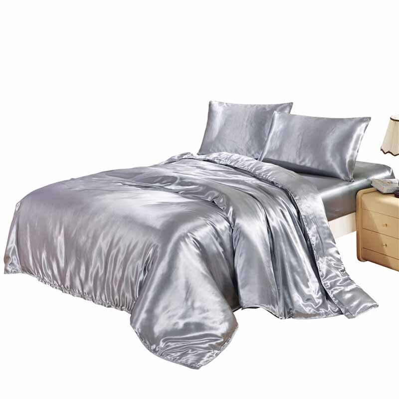 EHOMEBUY housse de couette fermeture éclair housse de couette couleur unie noir avancé 1 pièce maison hôtel lit doux qualifié confortable: 04 / US King