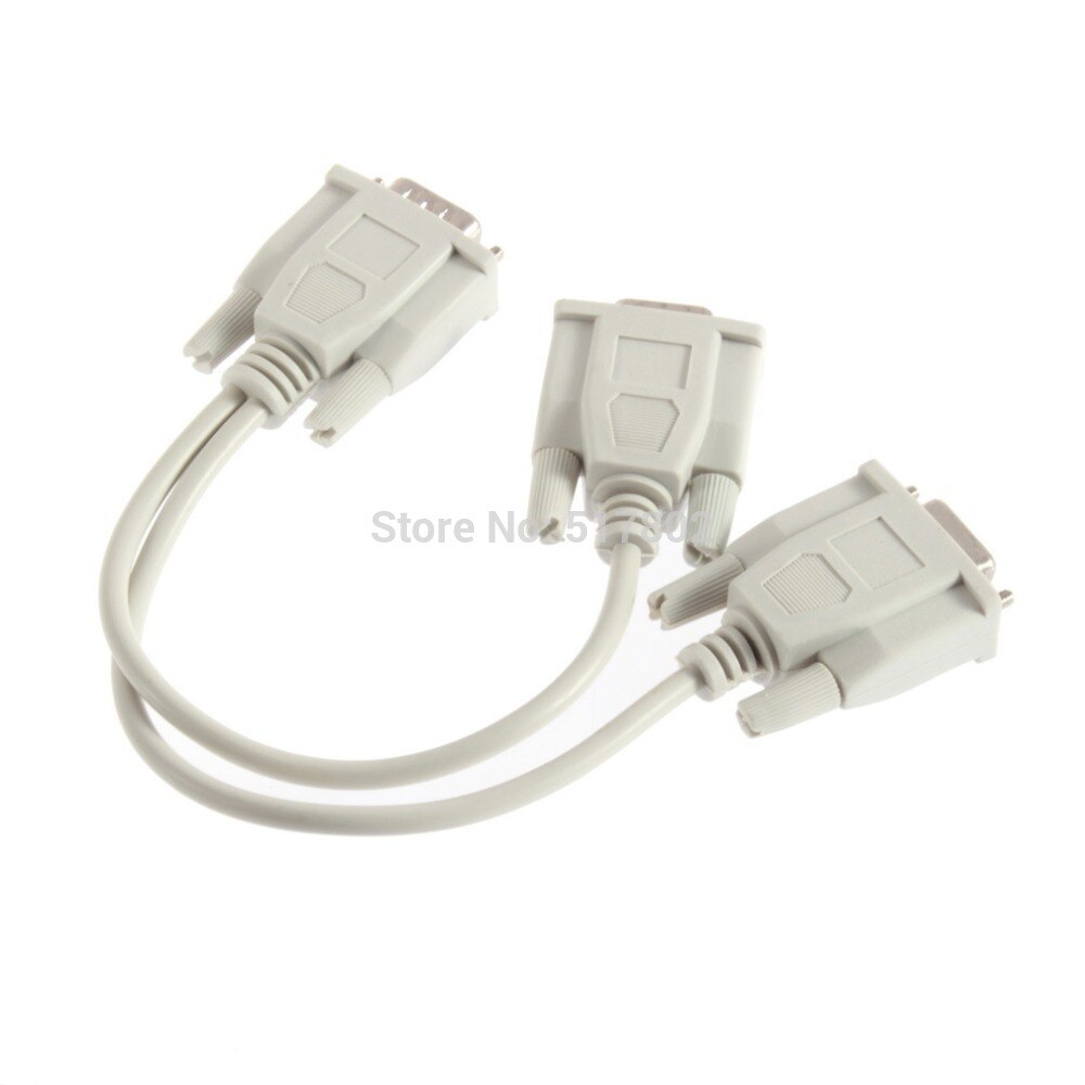VGA SVGA Monitor 1 PC to 2 Way Dual Video Graphic LCD TFT Y Splitter Cable Lead !