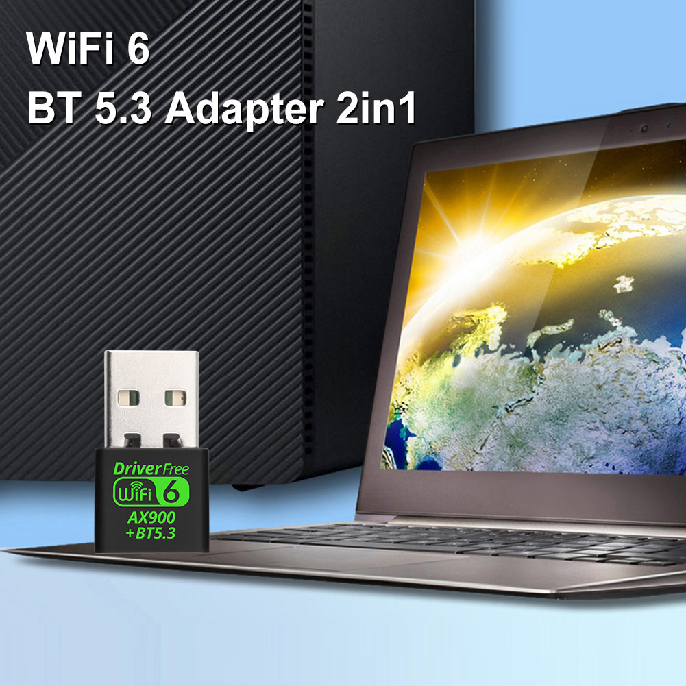 Adapter USB WiFi 6 Bluetooth 5.3 2 w 1 Dongle Dual Band 2.4/5.8GHz Mini USB SB WiFi Network Wireless Wlan Receiver Driver Free