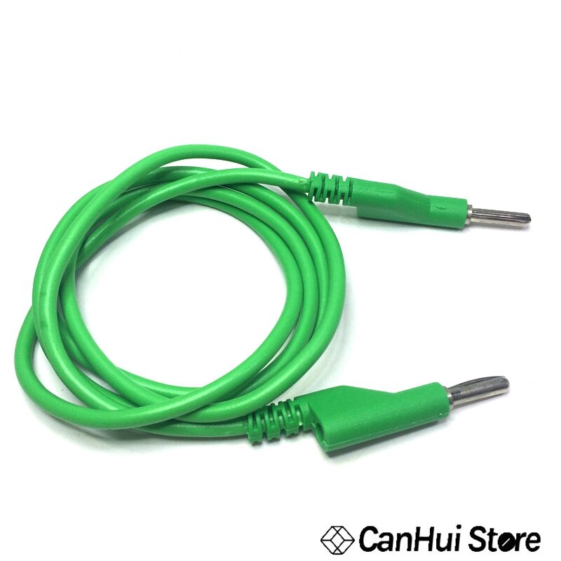 1 stk dobbeltsidig stapelbare 4 mm bananplugg mann jack hoogspanning silikon tråd multimeter testkabel ledning m /m 1m ( p-p)
