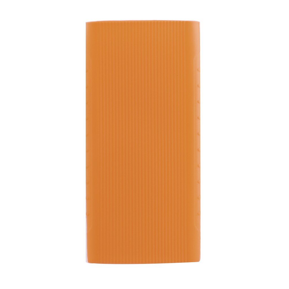 Silicone Protector Case Cover For Xiaomi Power Bank 2 10000 mAh Dual USB Port Skin Shell Sleeve For Power bank Model PLM09ZM: Orange