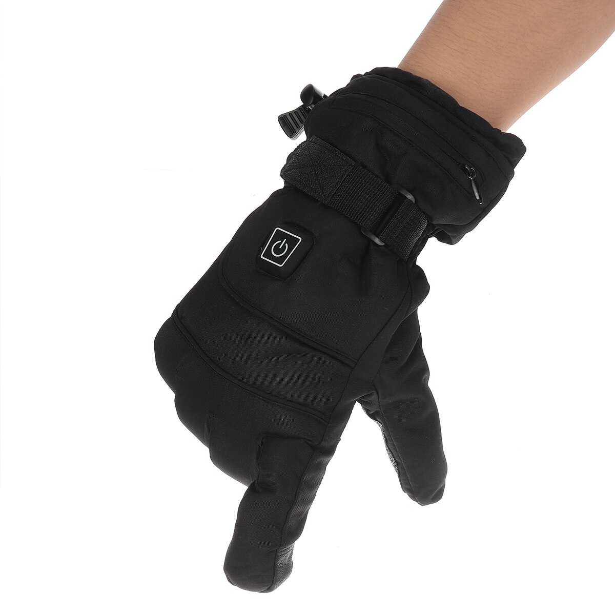 1 par de guantes de calefacción con caja de batería (pilas no incluidas) con pilas resistentes al agua para guantes de esquí y ciclismo de motocicleta