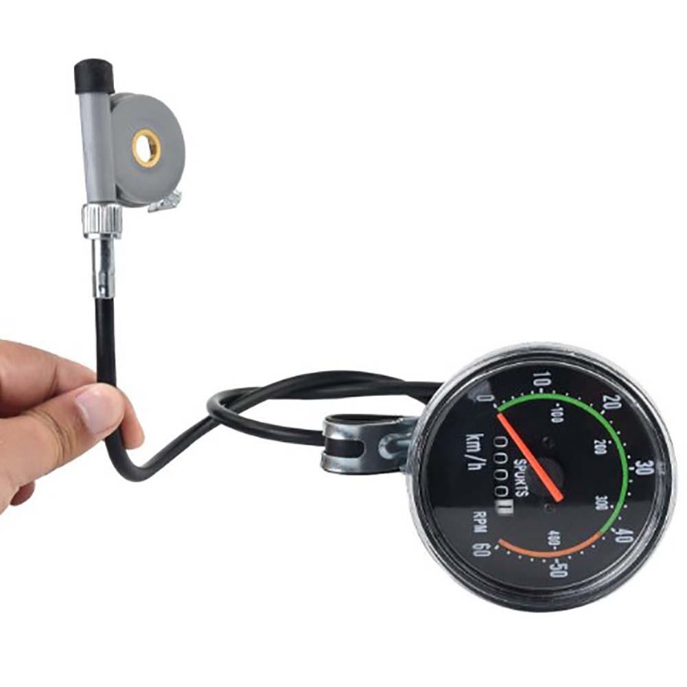 Bicycle Stopwatch Mechanical Classic Retro Bike Speedometer Bike Wired Milometer for 26/28/29/27.5inch Bike Bicycle Accessories