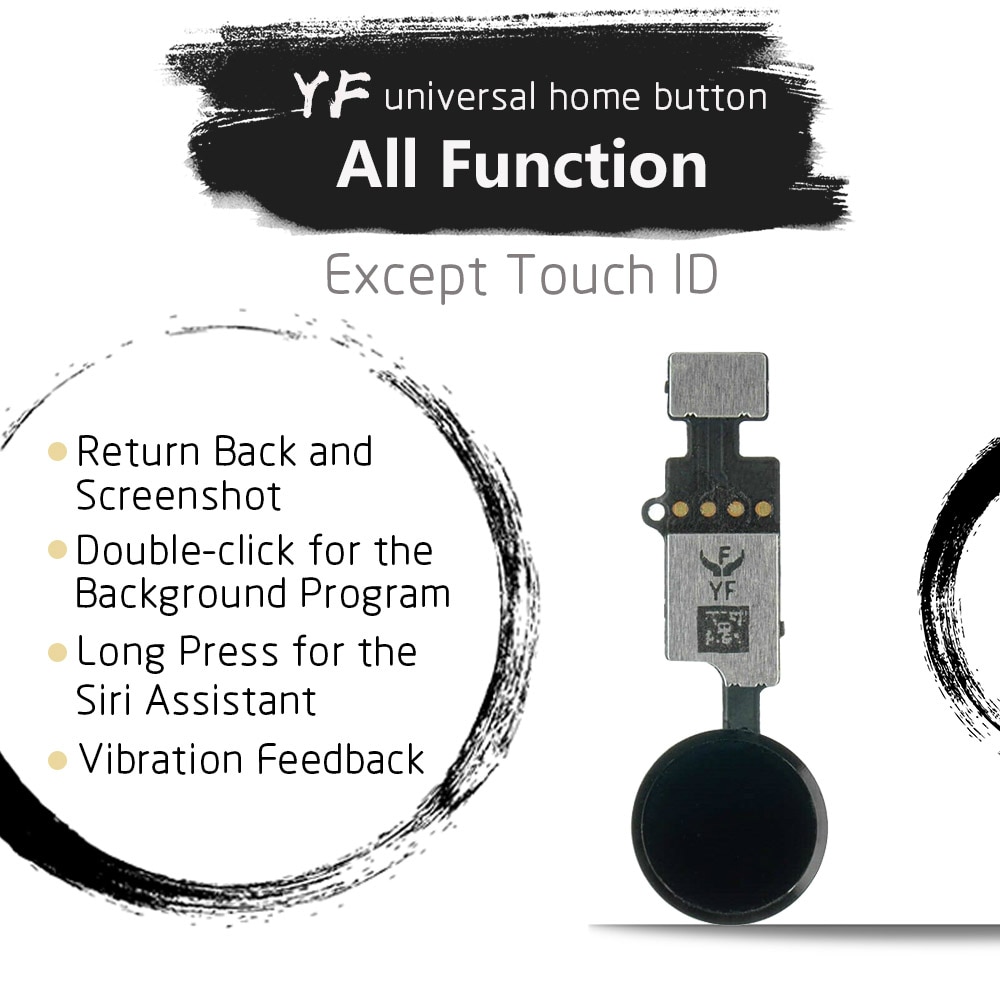 YF HX 3rd Gen Universal home button For iPhone 7 7G 8 8G Plus return button key only back function and screen shot no touch ID