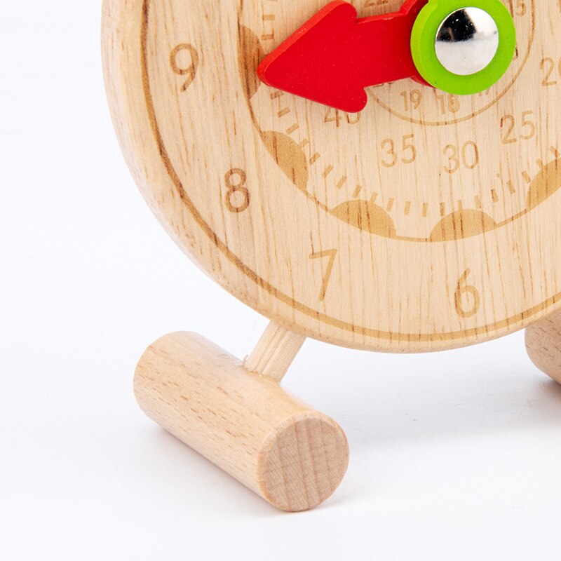 Giocattolo di apprendimento educativo precoce di tempo della sveglia del bambino del giocattolo del Mini orologio cognitivo di legno dei bambini