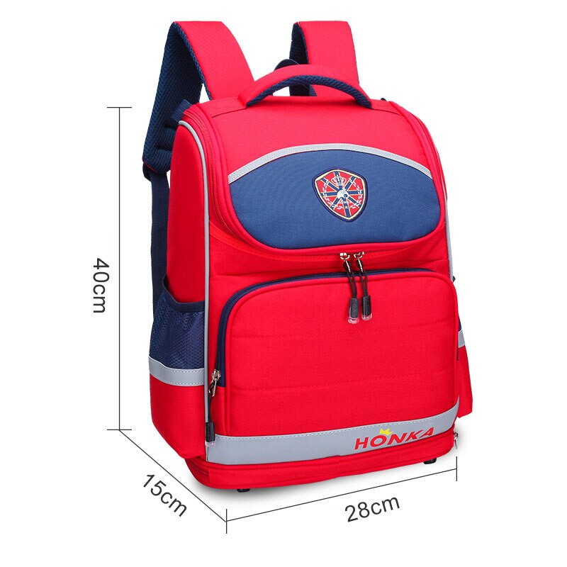 Enfants sacs d'école primaire filles sacoche sac à dos orthopédique imperméable à l'eau léger fardeau enfants Bookbags Mochila Infantil Escolares: red