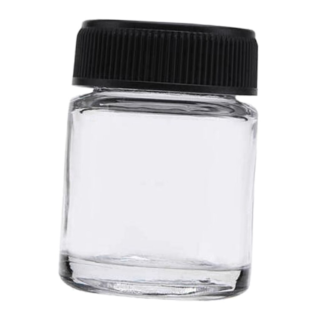 Empty 3/4oz (22cc) Glass Jar Bottles With Plastic Lids Paint Storage Bottles