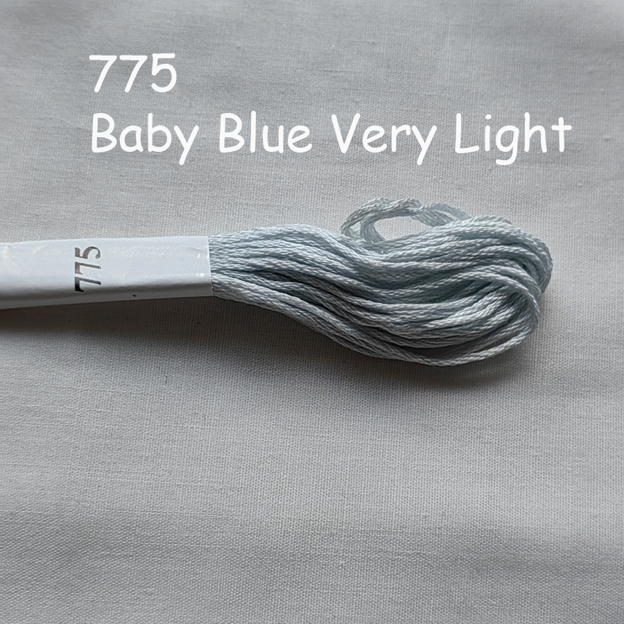 Wysokiej jakości 100% bawełniana nić robić haftu krzyżykowego niemowlę niebieski 162 312 322 334 775 803 813 825 826 827 3325 3755 3756 3841: ciemny brązowy / 0.6mm