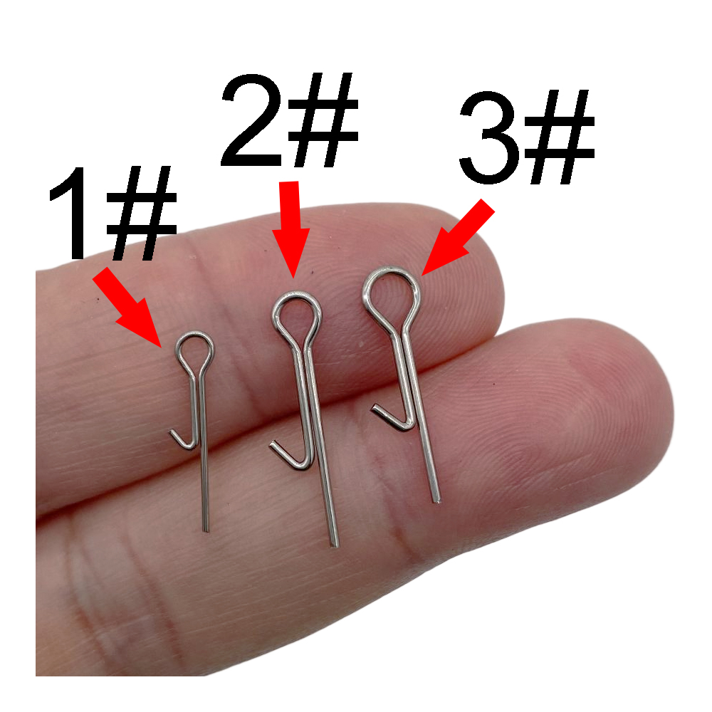 50 Uds. De cebo de pesca Stinger Spike, gancho, alfileres de conexión, aguja de bloqueo fijo, herramientas de accesorios de pesca con señuelo suave