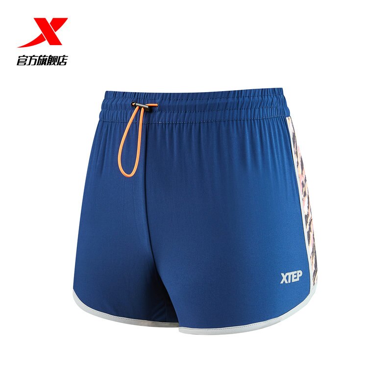 Xtep Speed X-pantalones cortos deportivos para mujer, novedad de verano, para correr, 880228670237: blue / L