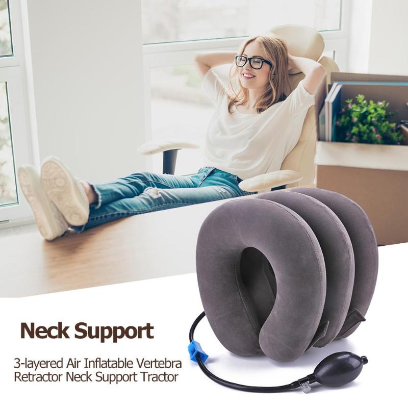 3-layered Air Inflatable Car Auto Headrest Neck Rest Safety Seat Support Car Head Neck Rest Pillow Cushion Car Accessories