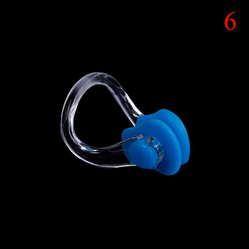 2pcs swimming nose clip soft and comfortable silicone nose clip swimming accessories: Lake blue 6