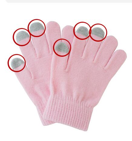 2 pares de guantes rosas Unisex, coloridos guantes táctiles para teléfono móvil, guantes de invierno para hombres y mujeres, guantes cálidos negros para Smartphone, guante de conducción