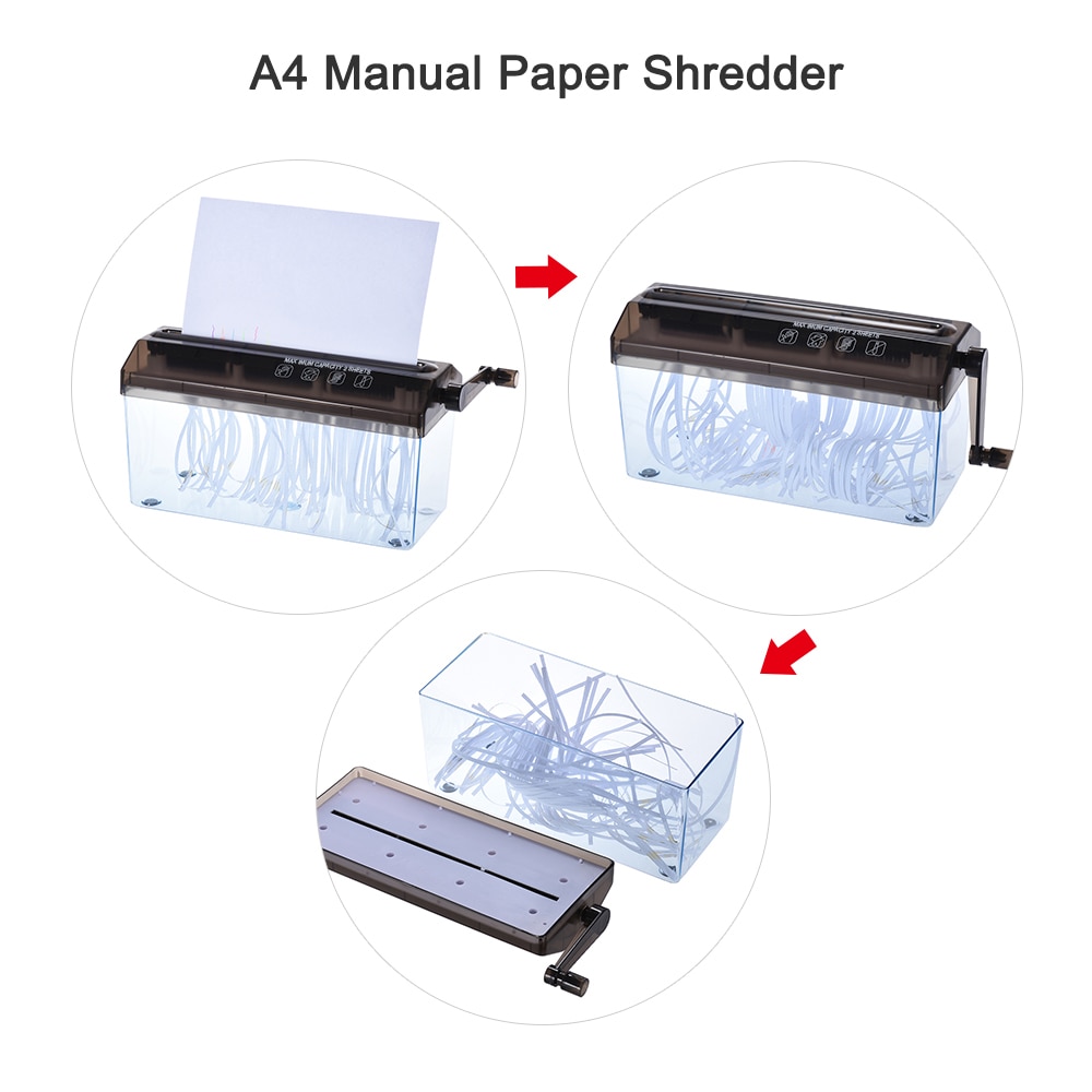 A4 9 "papirknuser makuleret papir manuel håndpapir makulator dokumentfil håndlavet lige skæremaskine til skolekontor