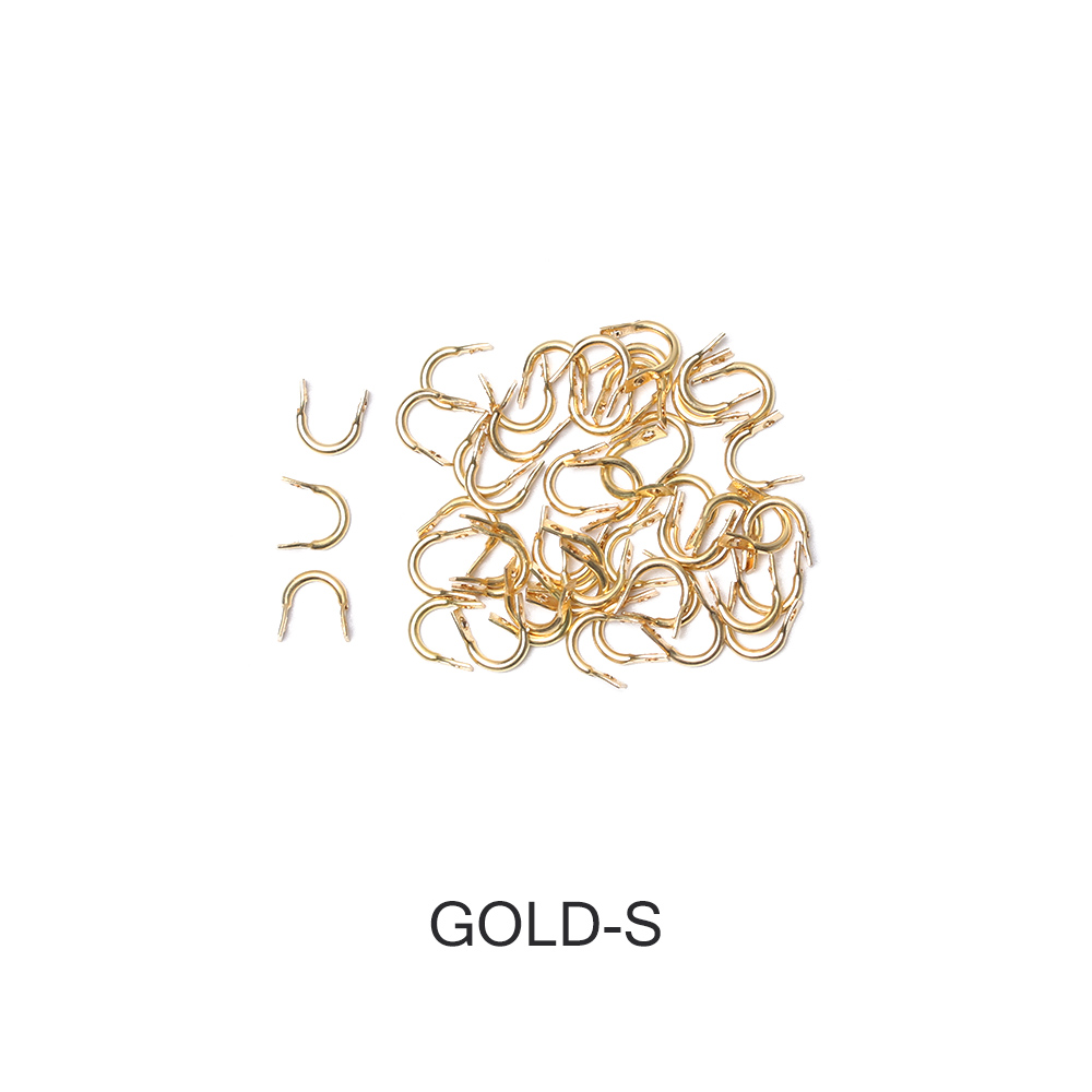 50 Pcs -Spin Clevises Spinner Spin Messing Diy Spinner Aas Spinner Vissen Lokt Accessoires Clevis Visgerei: gold - S