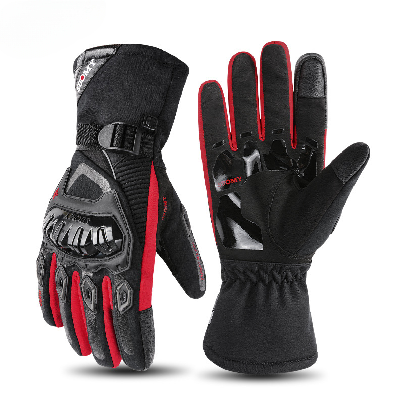 Gants de moto d'hiver imperméables et chauds adaptés à toutes les saisons, pour motos, gants pour hommes et tout-terrain: Beige / XXL