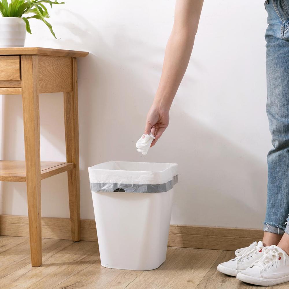 100/60PCS Disposable Garbage Bags Drawstring Kitchen Trash Bag Portable Disposable Household Plastic Bag