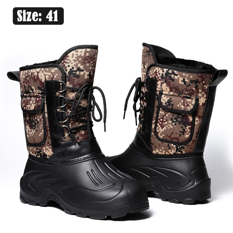 Keep warm Sneeuw schoenen Winter Vissen schoen waterdicht Vissen Rubber laarzen antislip Plus fluwelen Waden vliegvissen outdoor product: Style A-41