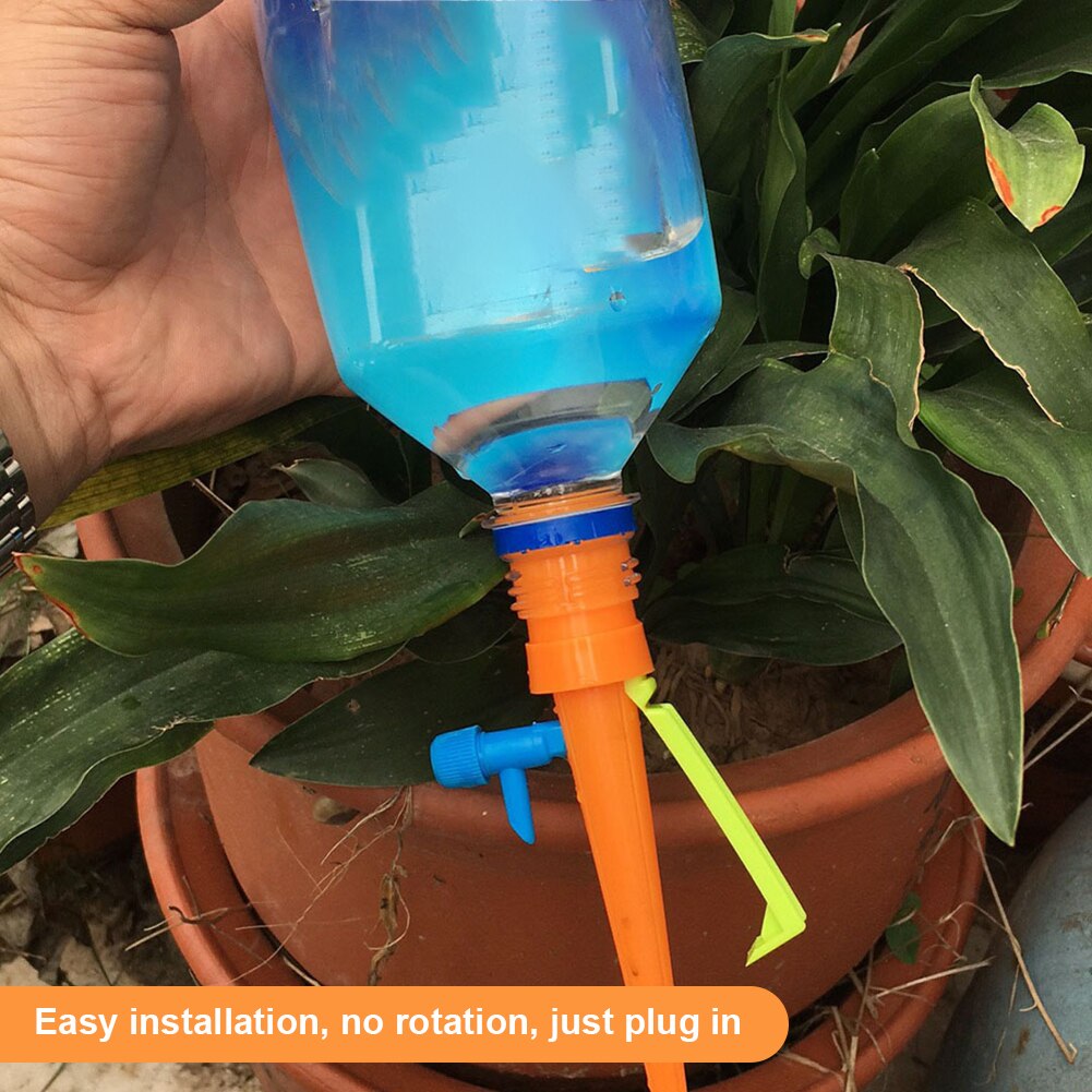 Pointes d'arrosage automatique avec bouteilles plastiques (non fournies), système d'irrigation pour plantes en pot, intérieur et extérieur