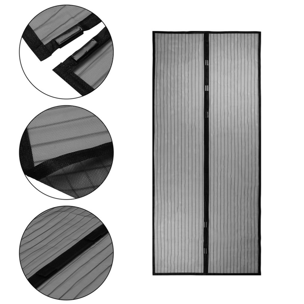 Verano de de Anti Mosquito insecto mosca cortinas para bichos magnético de red de malla cierre automático de la puerta de la pantalla cortinas de cocina negro