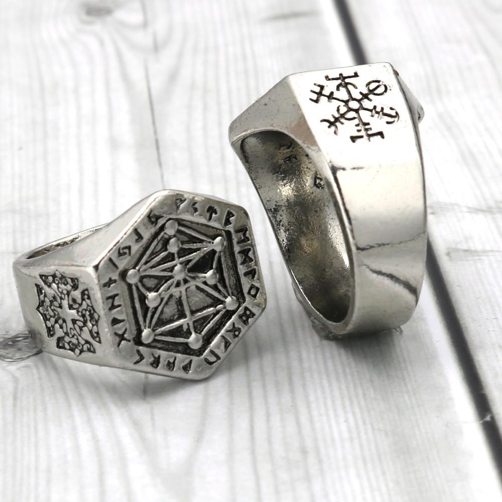 Anillo nórdico vikingo de hombre fundido, brújula totem life of tree rines, anillo Punk Hiphop vikingo de acero inoxidable para hombres