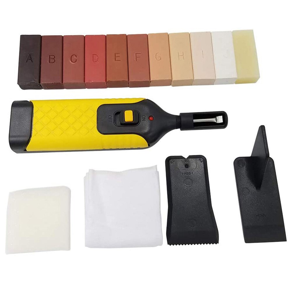 Conjunto de reparo de assoalho laminado, 11 cores, reparo de piso laminado danificado, bancada de cozinha, reparação de casa