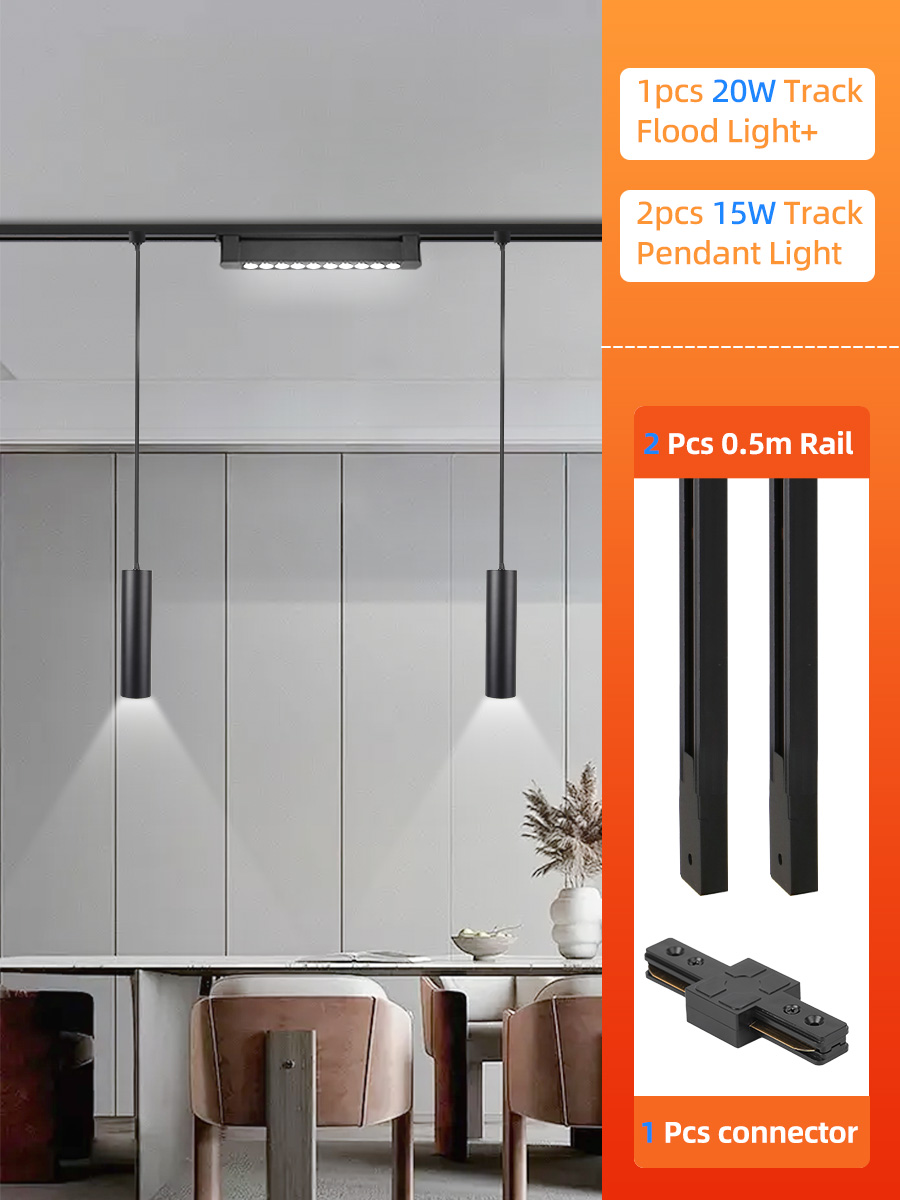 Set completo di luci a binario a LED 85 ~ 264V Faretto moderno per interni per la casa Soggiorno Negozio Plafoniera Illuminazione a binario