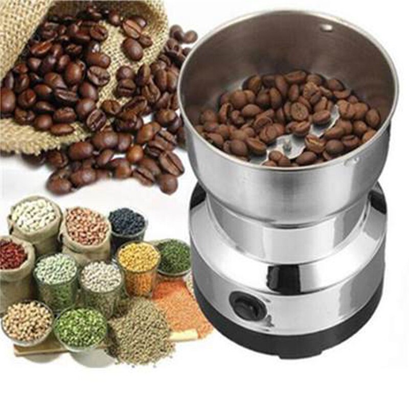 110v/220v multifunktionelle eu-stik 150w kaffekværn rustfrie elektriske urter/krydderier/nødder/korn/kaffebønneformaling