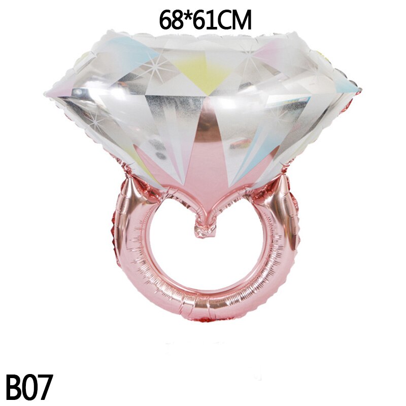 1pc Big Diamond Wedding Ring Balloons and I Do' Engagement Ring Foil Helium Balloons Bachelorette Anniversary Party Decorations: B07