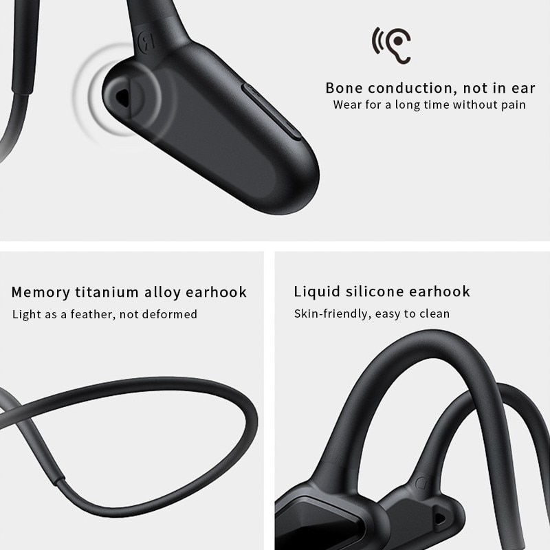 Z2 Beengeleiding Bluetooth Headset Draadloze Sport Fitness Opknoping Oorhaak Hoofdtelefoon Lange Levensduur Waterdichte Oordopjes Oordopjes