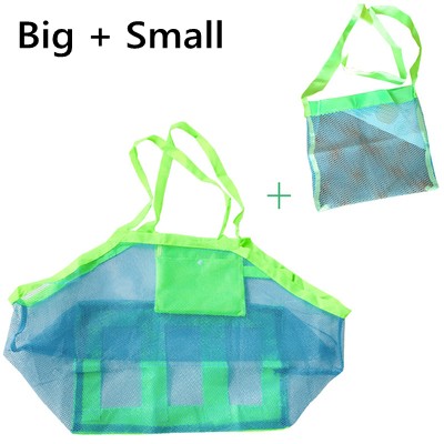Set De 3 Sacs Filet Pour Jouets De Plage Enfants - Sac à Dos, Séchage Rapide, Cordon Coulissant - Pour Transporter Jouets, Coquillages, Serviettes - 10
