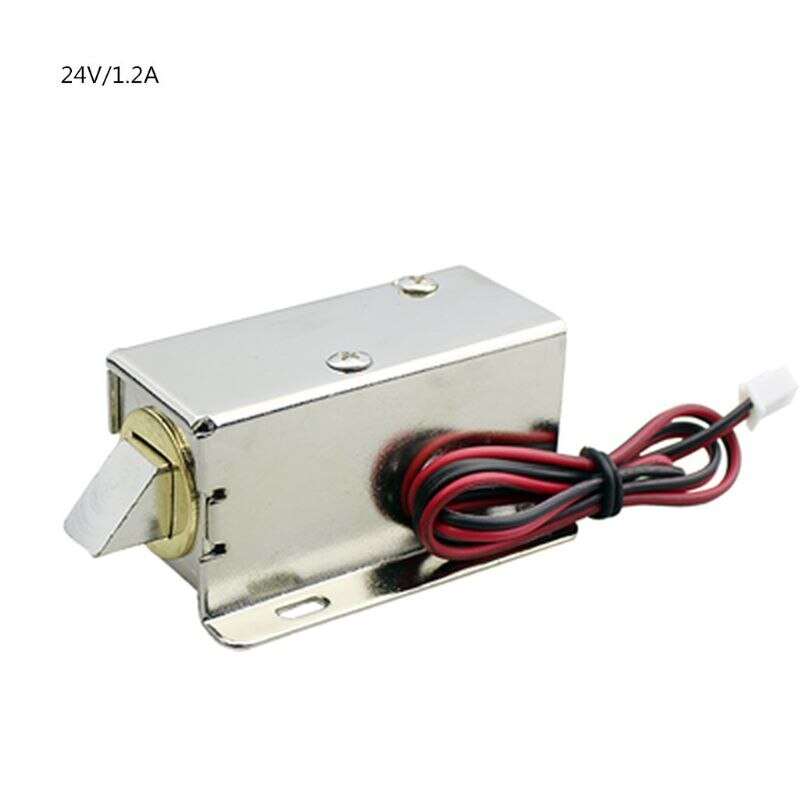 DC24V/1.2A Electric Lock Automatic Assembly Solenoid Cabinet Drawer Door Lock PXPA