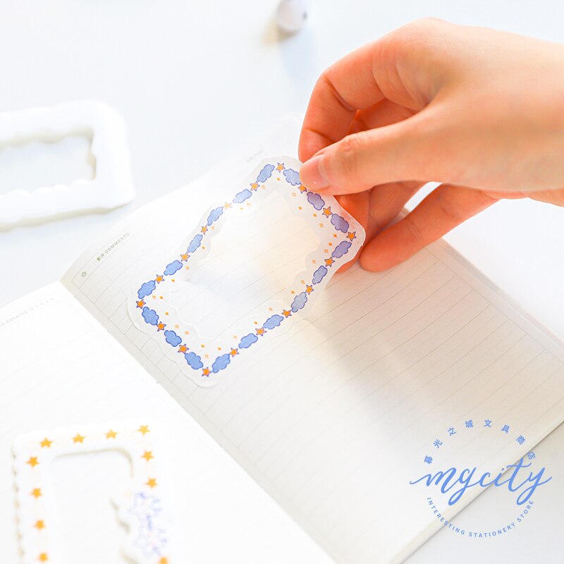 XINAHER 60pcs/box Cartoon flower border paper sticker decoration stickers DIY for craft diary scrapbooking planner label sticker