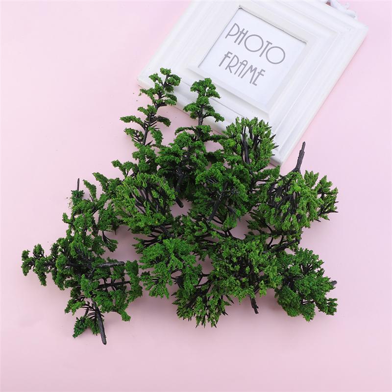 25pcs Model Trees Pagoda Park Poplar Forest Pine Miniature Micro Diorama Decoration Scenery Layout