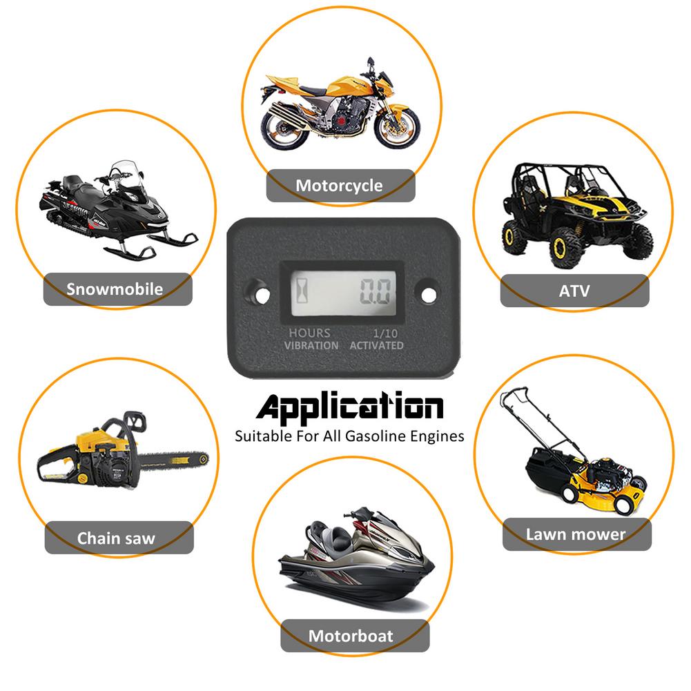 LCD Hour Meter Wireless Digital cfor Motorcycle LCD Hour Meter Wireless Digital cfor Motorcycle