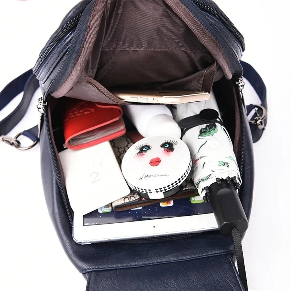 Multifunctionele dames leren rugzakken Vintage rugzak voor tienermeisjes Schoolborsttas Reisrugzak Dames Sac Back Pack