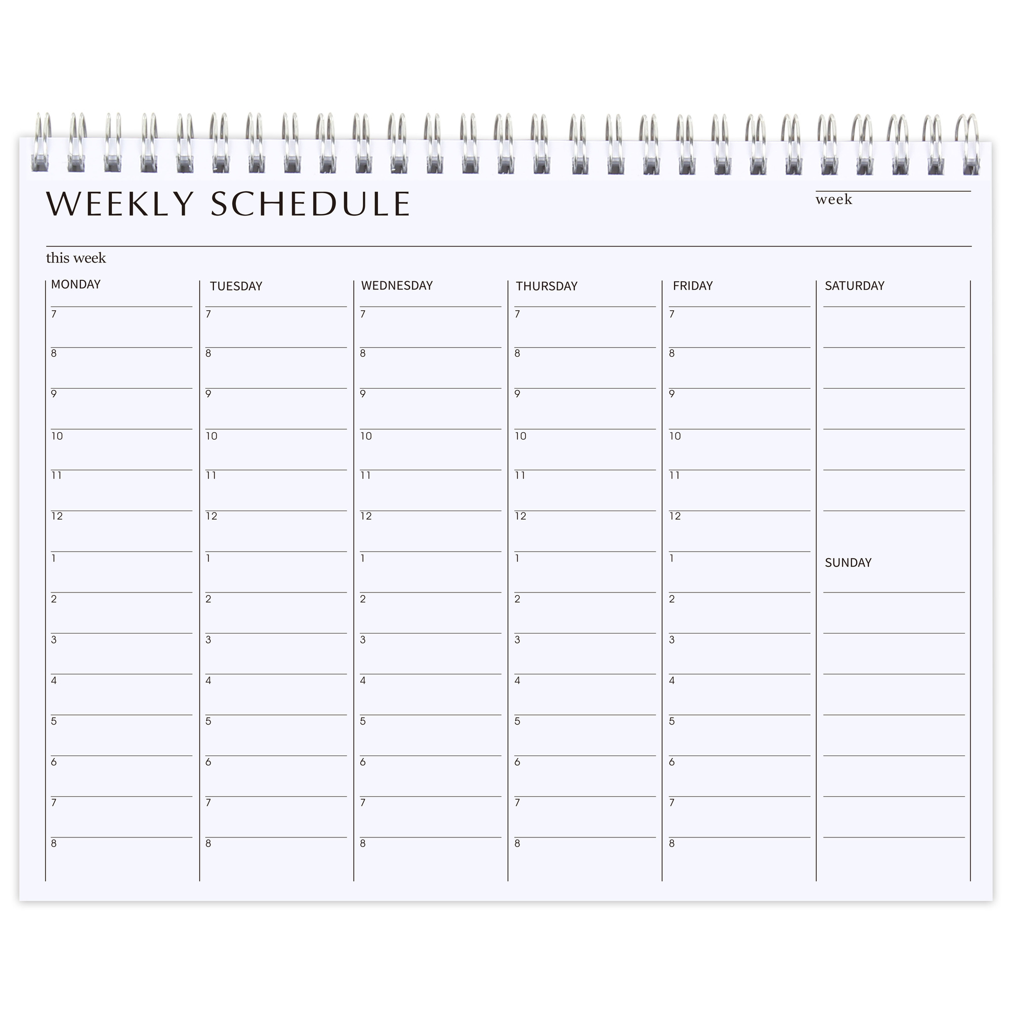 Daily Weekly Non-dated Planner Agendas Desktop Notepad to-Do List Habit Tracker School Office Schedule Stationery: Red