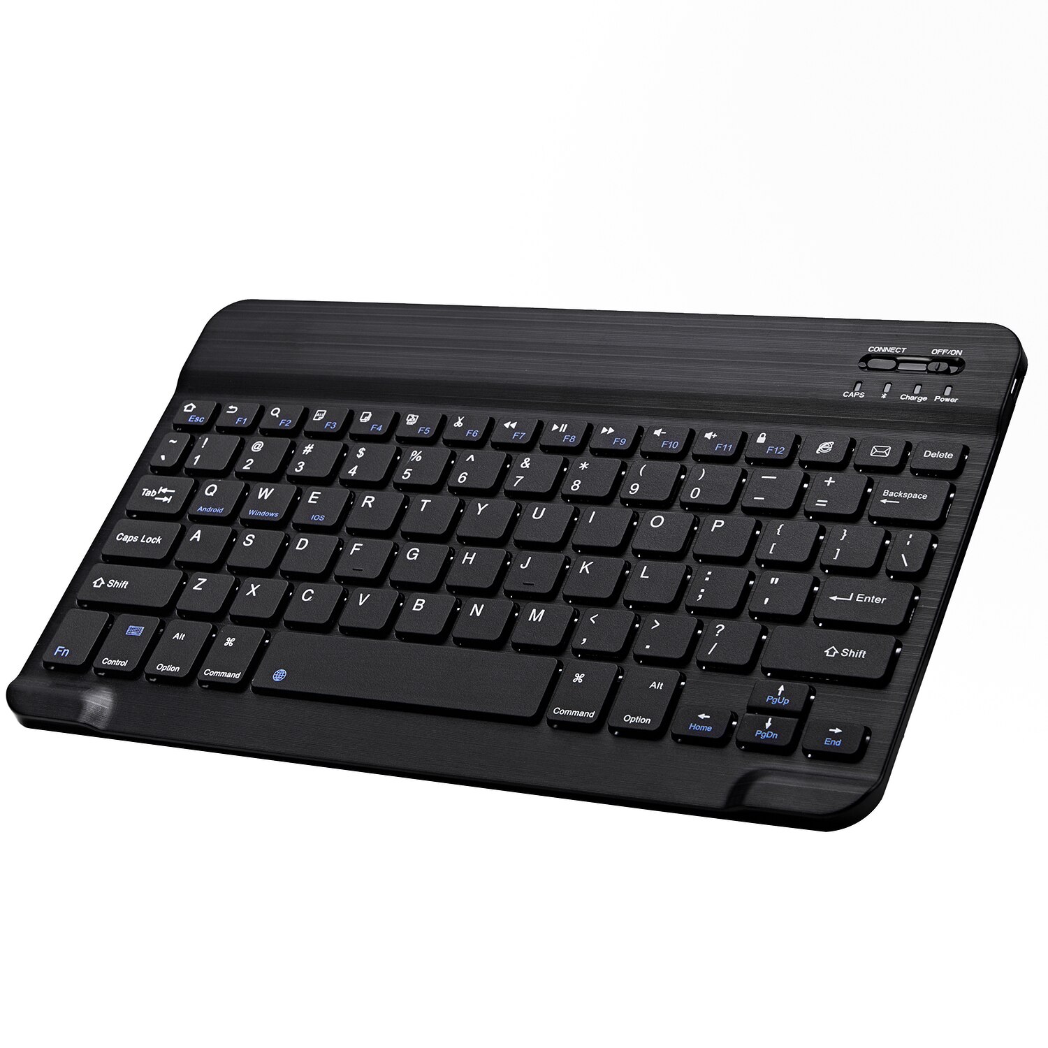 Mini Bluetooth Keyboard Wireless Keyboard Rechargeable For iPad Phone Tablet English Spanish Keyboard For Android ios Windows: 10in-Black-keyboard