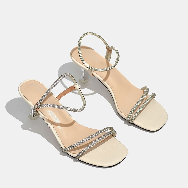 Luxe Zomer Schoenen Voor Vrouwen Enkelbandje Hoge Hak Sandalen Vrouwen Peep Toe Luxe Slippers Schoenen Sandalen Voor meisjes