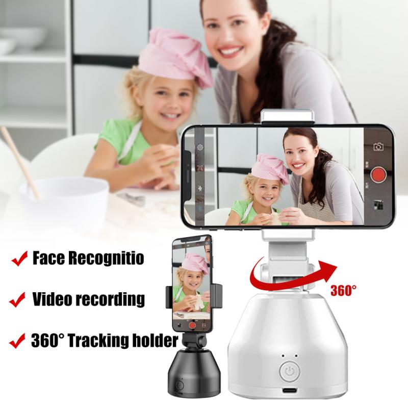 Cardán inteligente con seguimiento automático para cámara, soporte para teléfono, seguimiento facial automático, seguimiento de objetos, 360