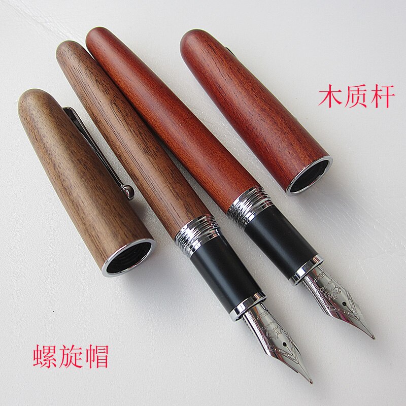 Jinhao 9035 Wooden Fountain Pen 0.7mm Nib Luxury Wood Ink Pens Business Writing Office School Supplie