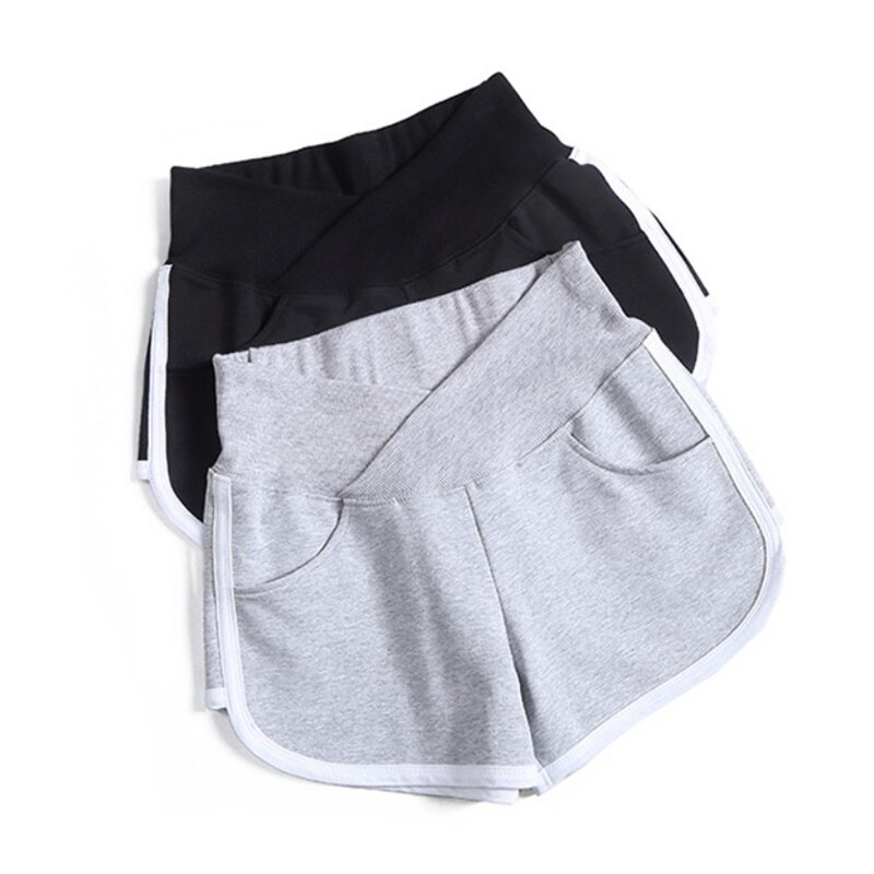 Sommer kvinder gravide korte bukser gravid shorts gravid lavtaljede fritidssport plus size pantalon bukser dametøj