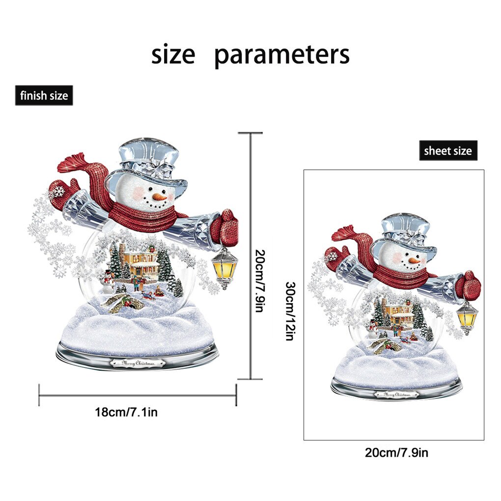 Christmas Window Sticker PVC Waterproof Wallpaper Decorative Santa Claus Sticker Home Shop Office Christmas Decoration stickers: 3